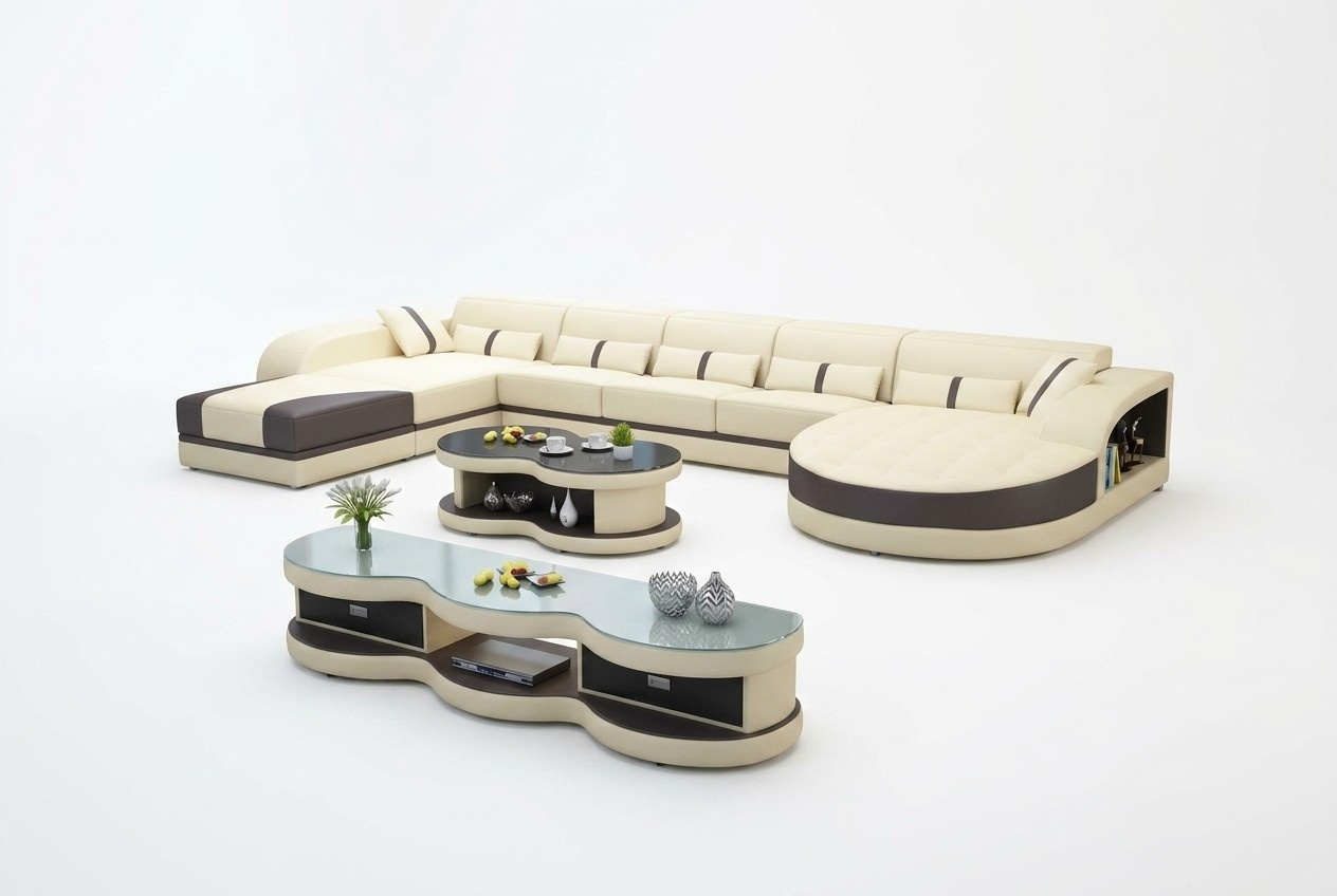 Wohnlandschaft Design Polster Couch U Form Sofas Textil Luxus Klasse Neu Couchen