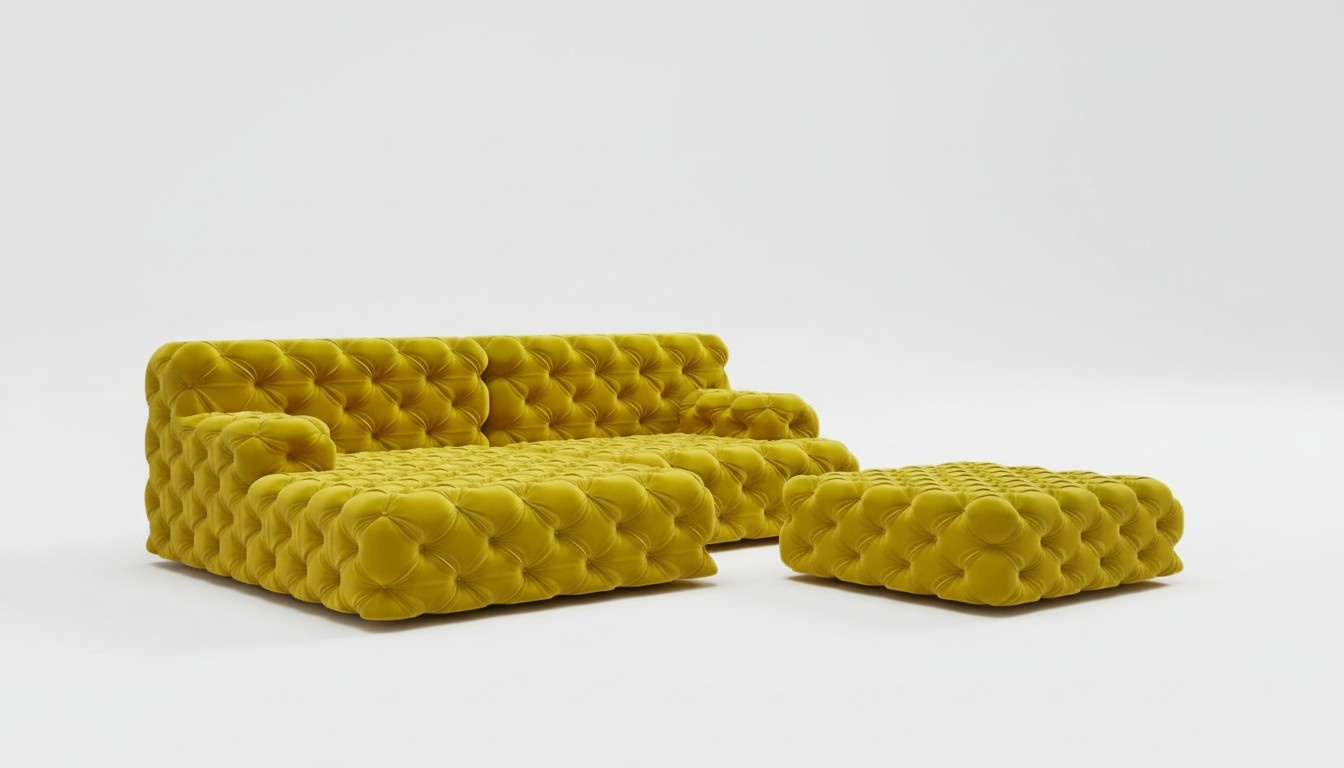 Wohnlandschaft L-Form Ecksofa Couch Design Polster Garnitur Sofa Chesterfield