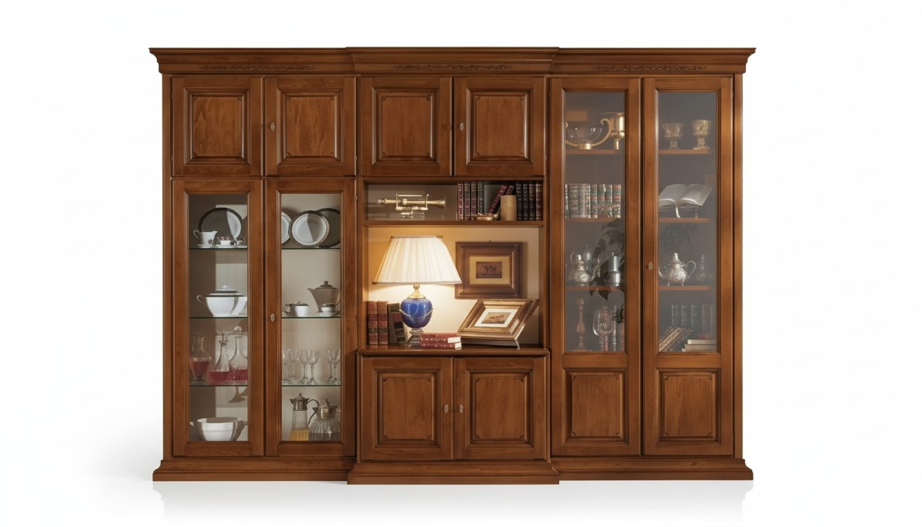Wohnwand Italienische Holz Möbel Designer Wandschränke Wohnzimmer Neu