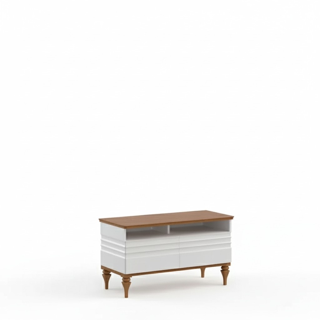 Wohnwand rtv Sideboard tv Ständer Lowboard Wohnwände Holz Weiß
