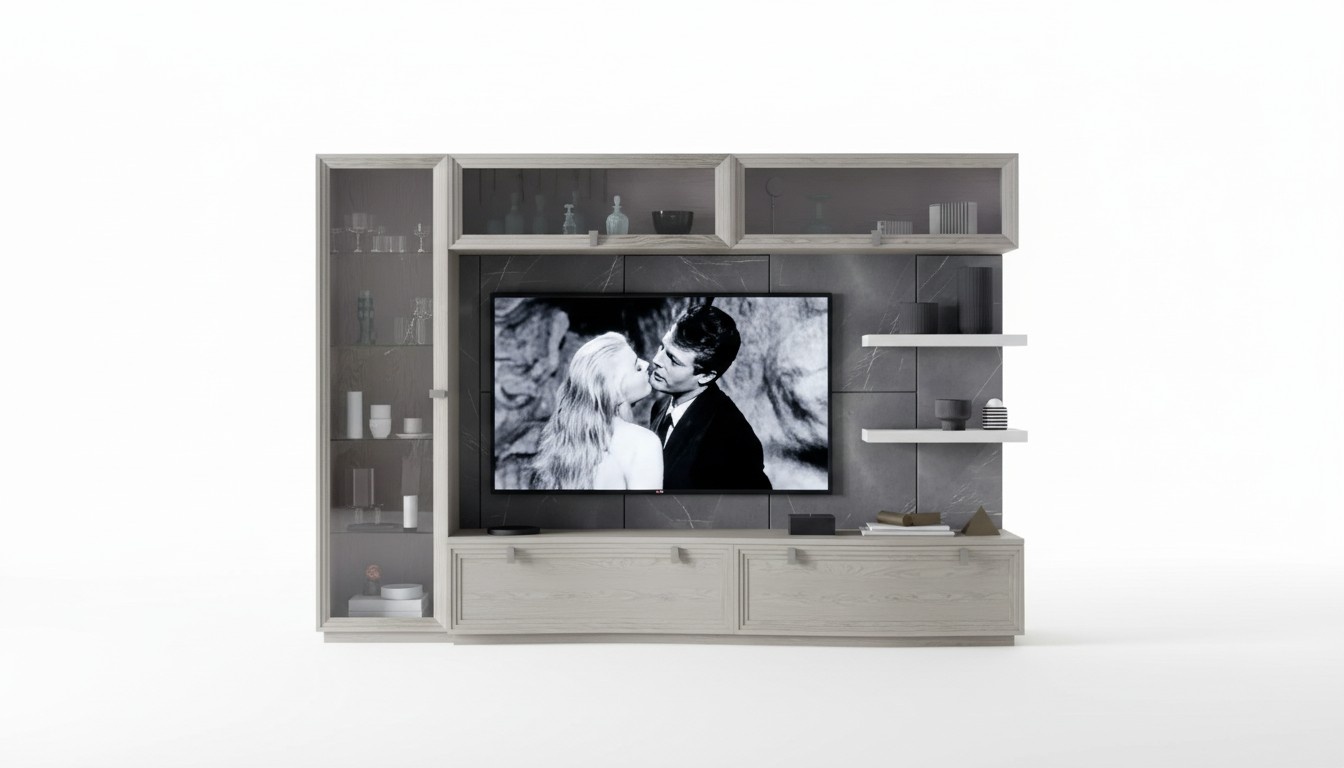 Wohnwand Schrank TV-Schrank Praktisch Wohnzimmer Set Wohnmöbel