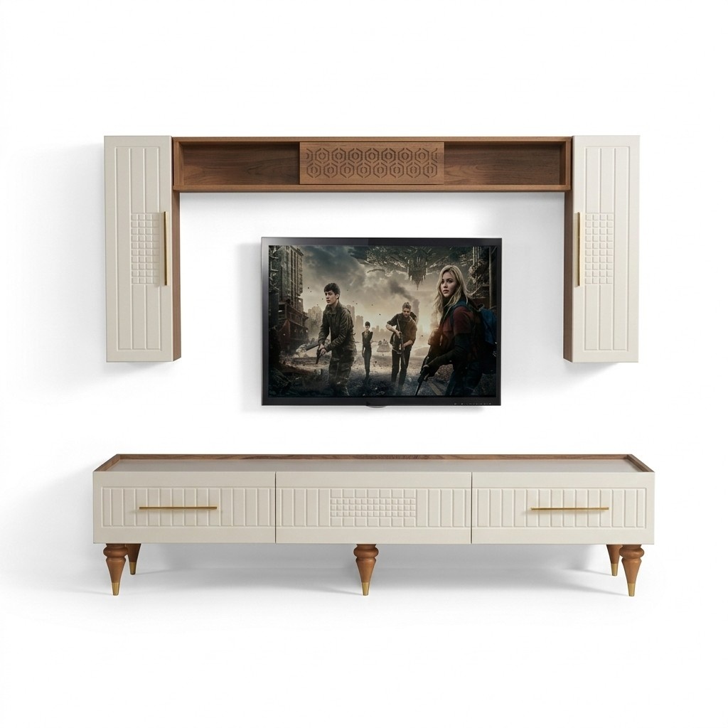 Wohnwand tv Ständer Sideboard Modern Wohnzimmer Regale Wohnwände Holz Neu