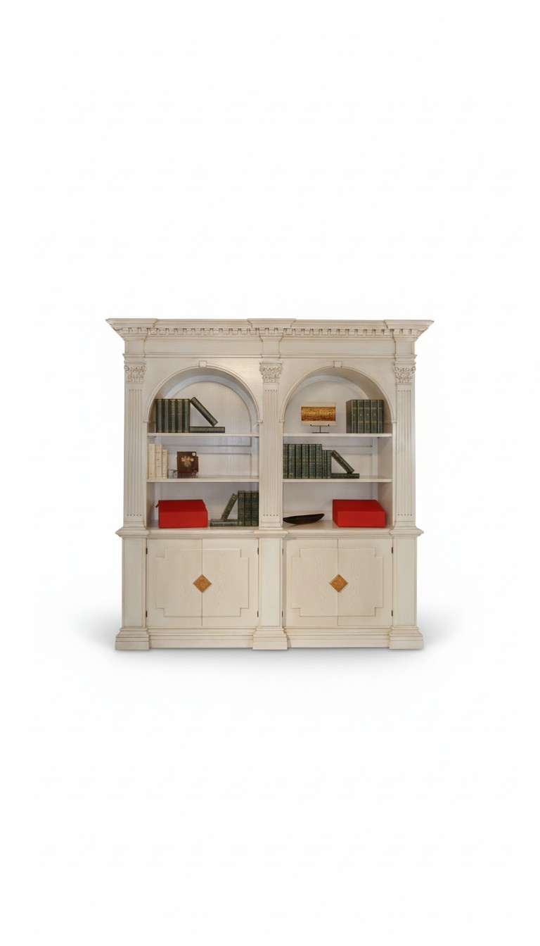 Wohnzimmer Bücherschrank Bibliothek Regal Bücher Schränke Anrichte Massivholz