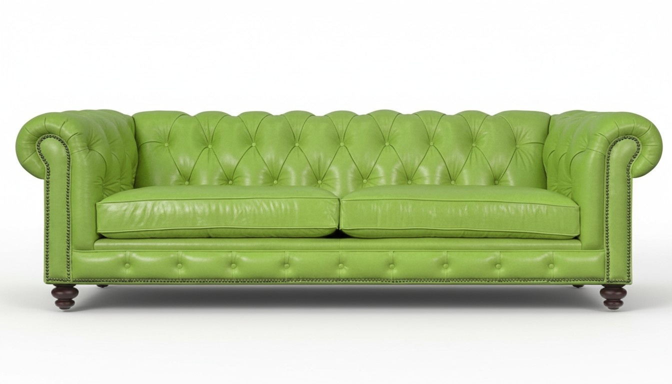 Wohnzimmer Chesterfield Sofa Grün Big Premium Leder Designer Möbel 4 sitzer Neu