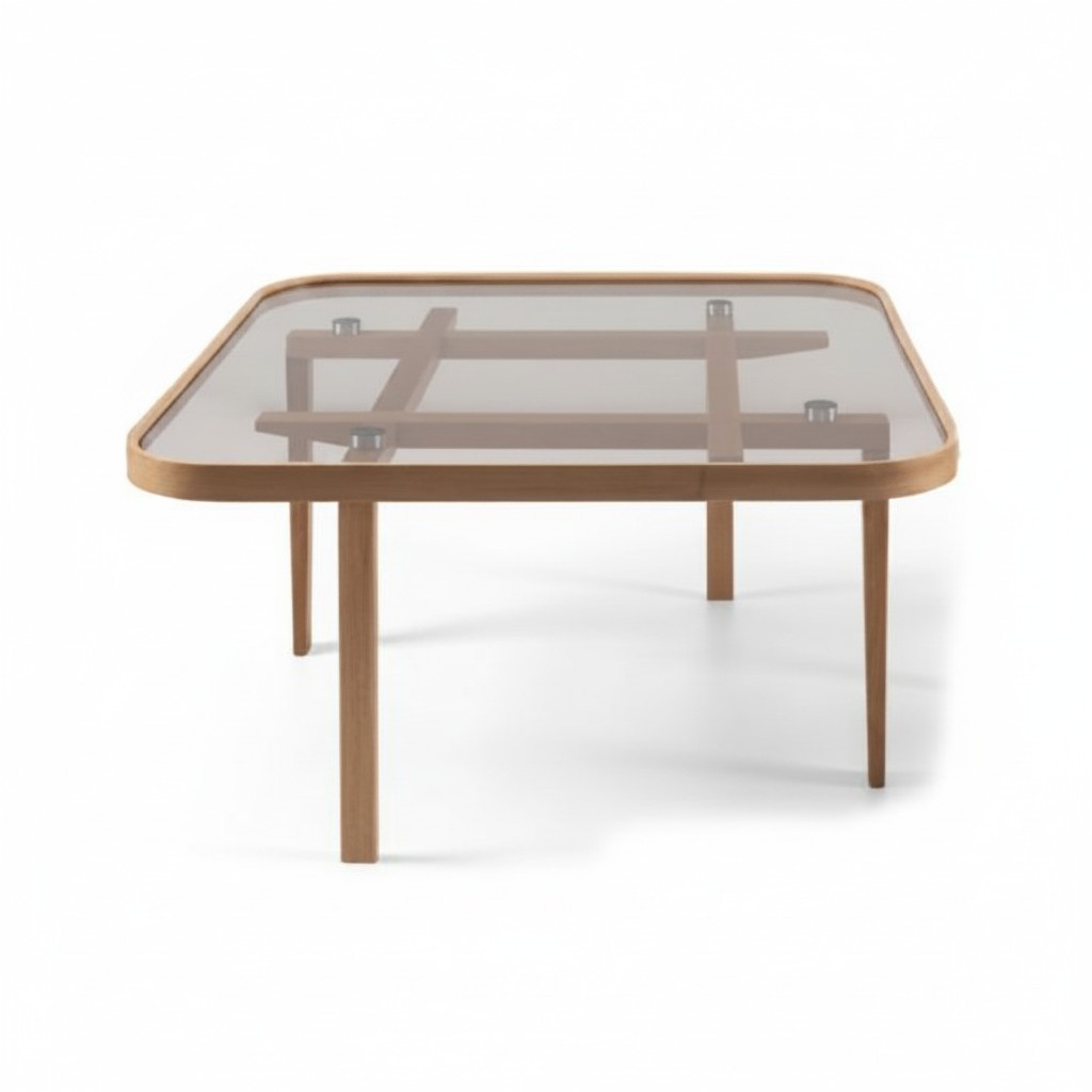 Wohnzimmer Couchtisch Moderner Luxus Möbel Glastisch Designer Holz Neu
