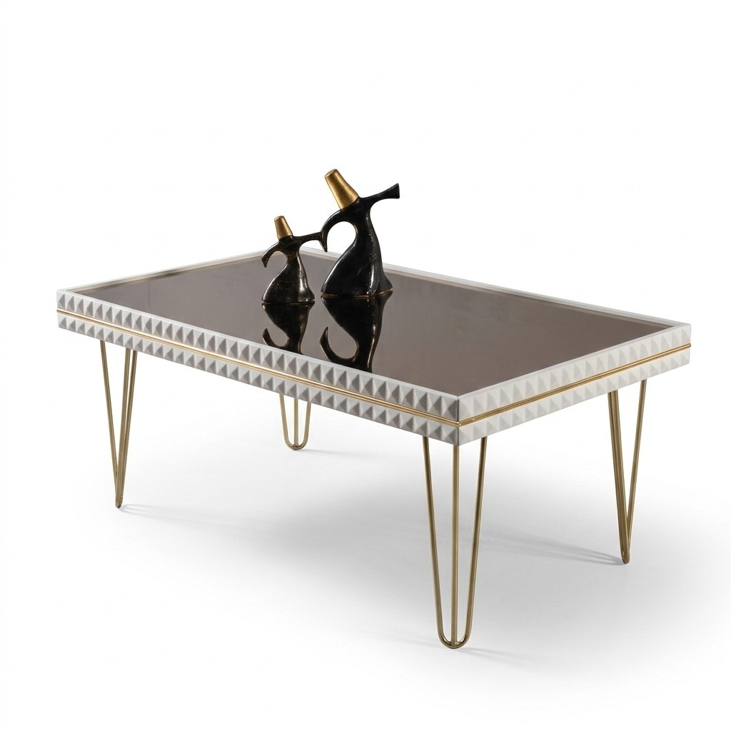 Wohnzimmer Couchtisch Tisch Design Möbel Luxus 111x64 Sofa weiß