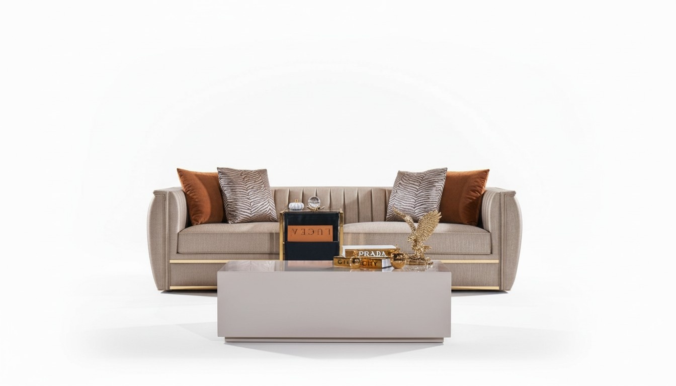 Wohnzimmer Couchtische Design Tisch Holz Beige Stil Moderner Luxus Tische