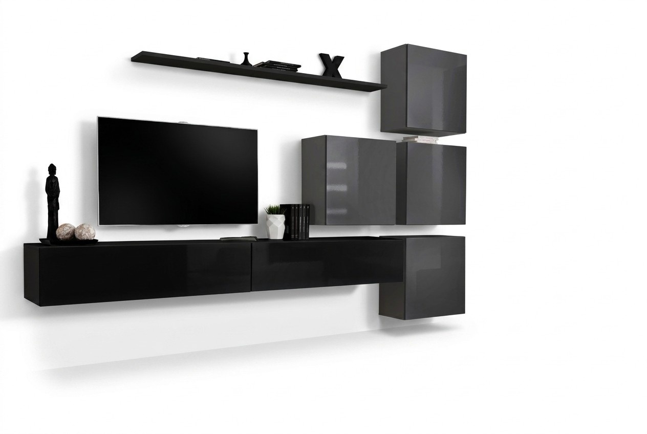 Wohnzimmer Design Komplett Wohnwand Wandschrank Luxus Garnitur Schrank