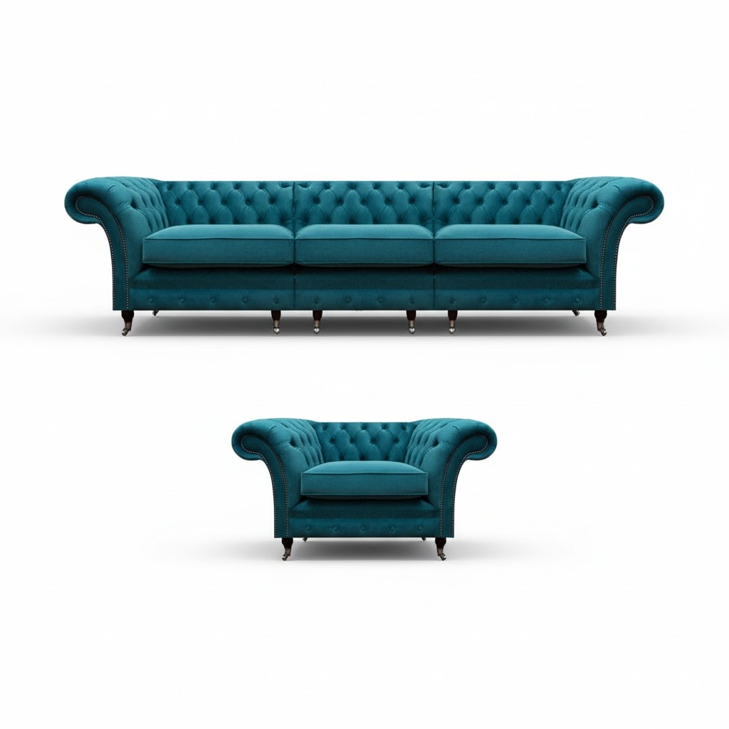 Wohnzimmer Designer Set 2tlg Sofa Dreisitze Couch Neu Luxus Sessel