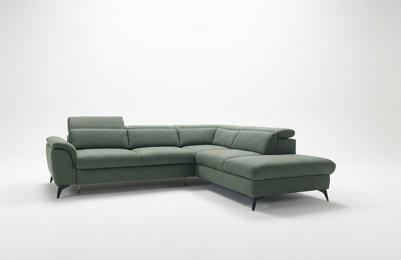 Wohnzimmer L-Form Modern Grün Design Sofas Neu Ecksofa Polsterung