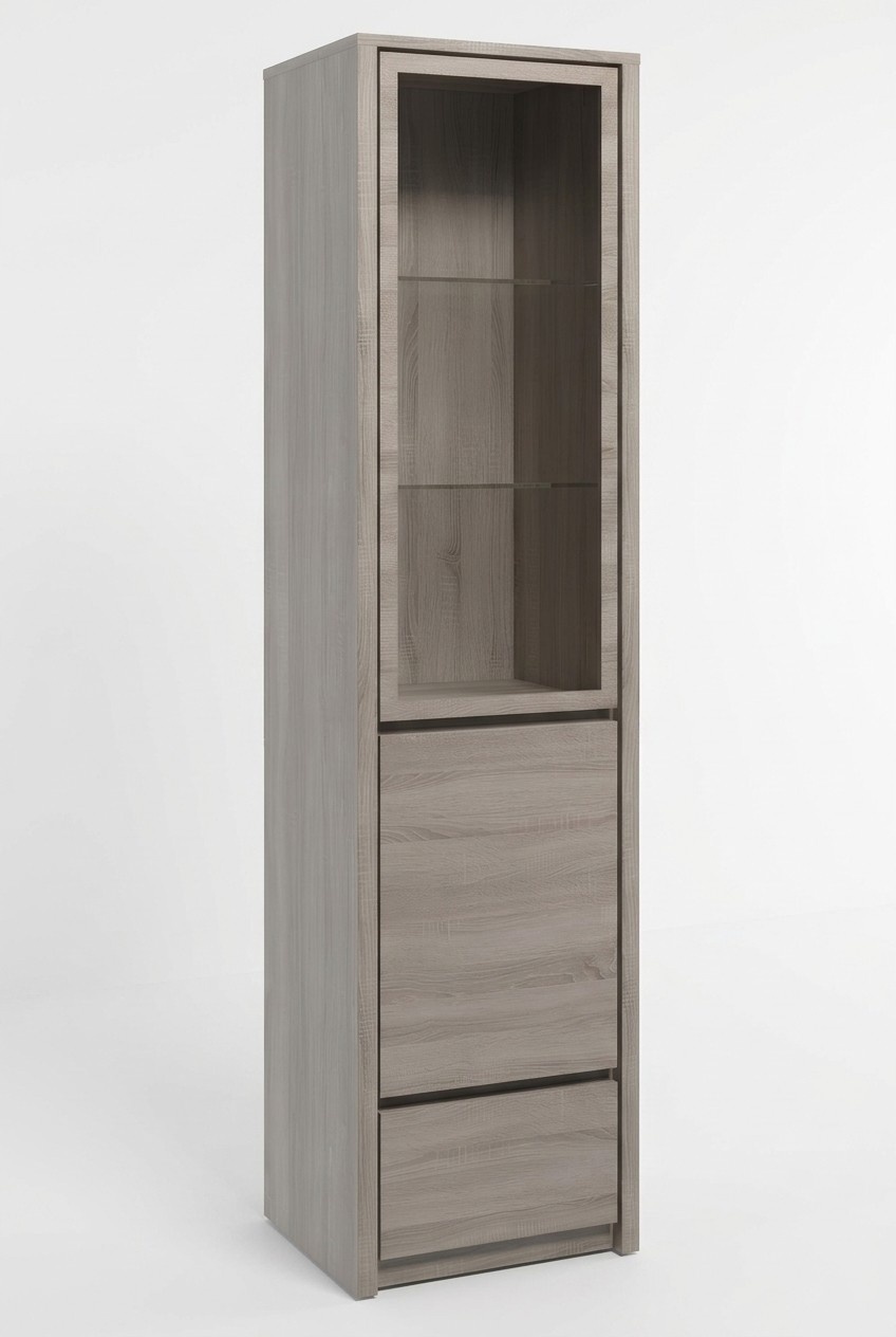 Wohnzimmer Möbel Moderne Holz Glas Vitrine Glasschrank Schrank Vitrinen Neu