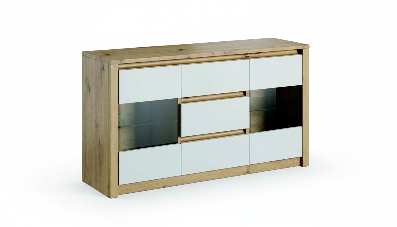Wohnzimmer Regal Holz Luxus Möbel Designer Sideboard Anrichte Schrank