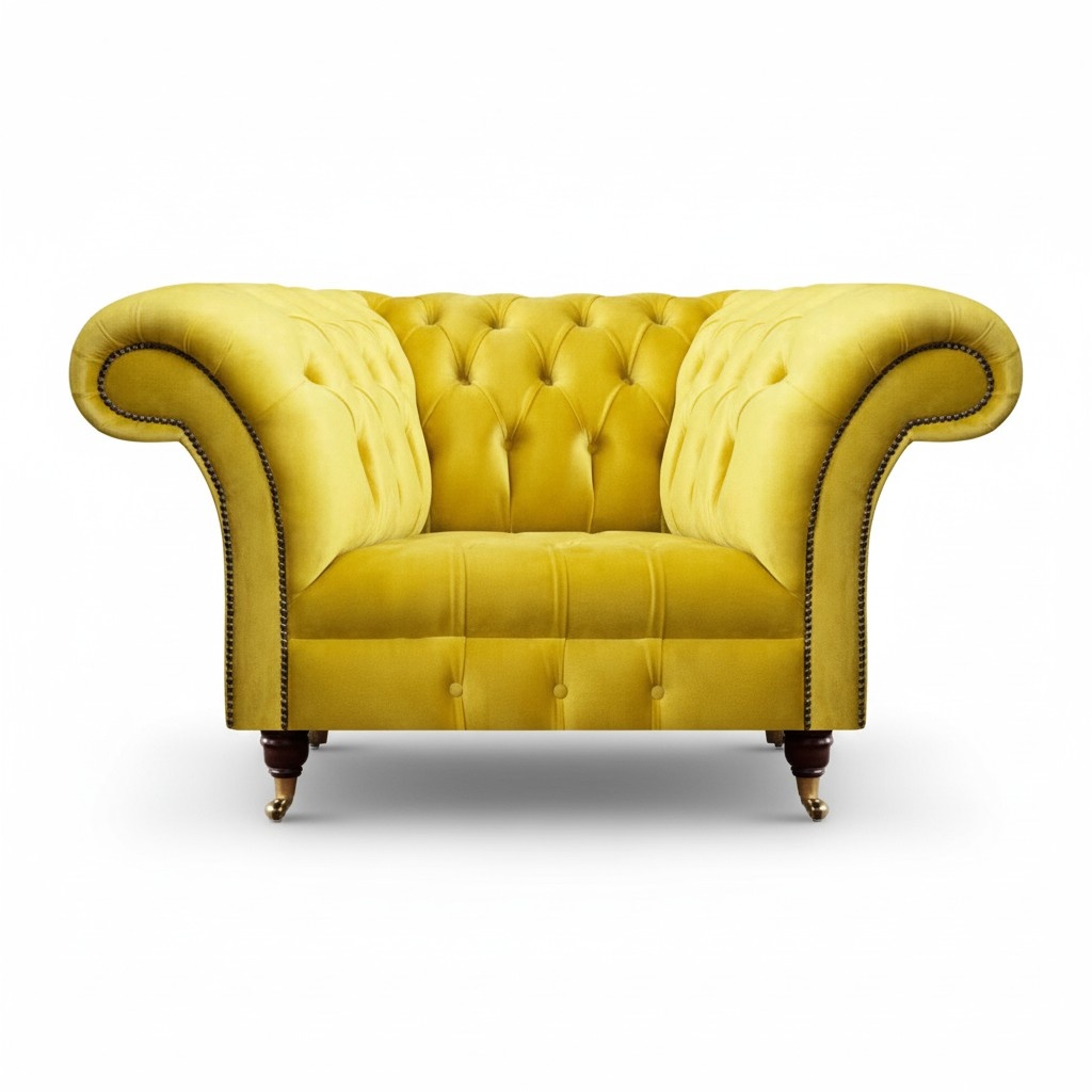 Wohnzimmer Sessel Modern Design Sitz Chesterfield Einrichtung Polster Stoff