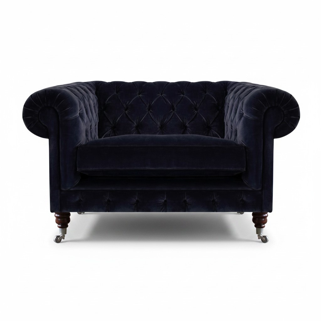 Wohnzimmer Sessel Polster Sitz Luxus Textil Chesterfield Neu Einrichtung