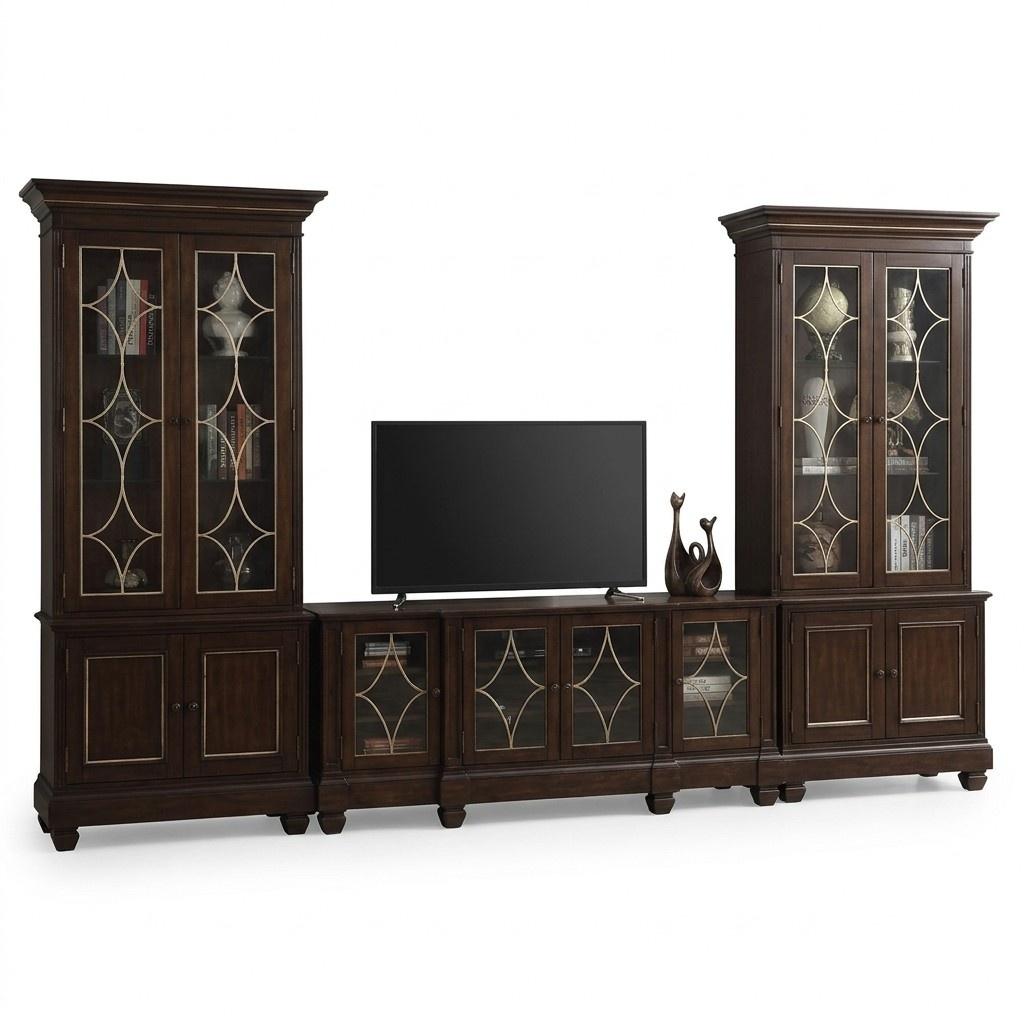 Wohnzimmer Set 2x Vitrine TV Ständer CouchtischSet Wohnmöbel Modern