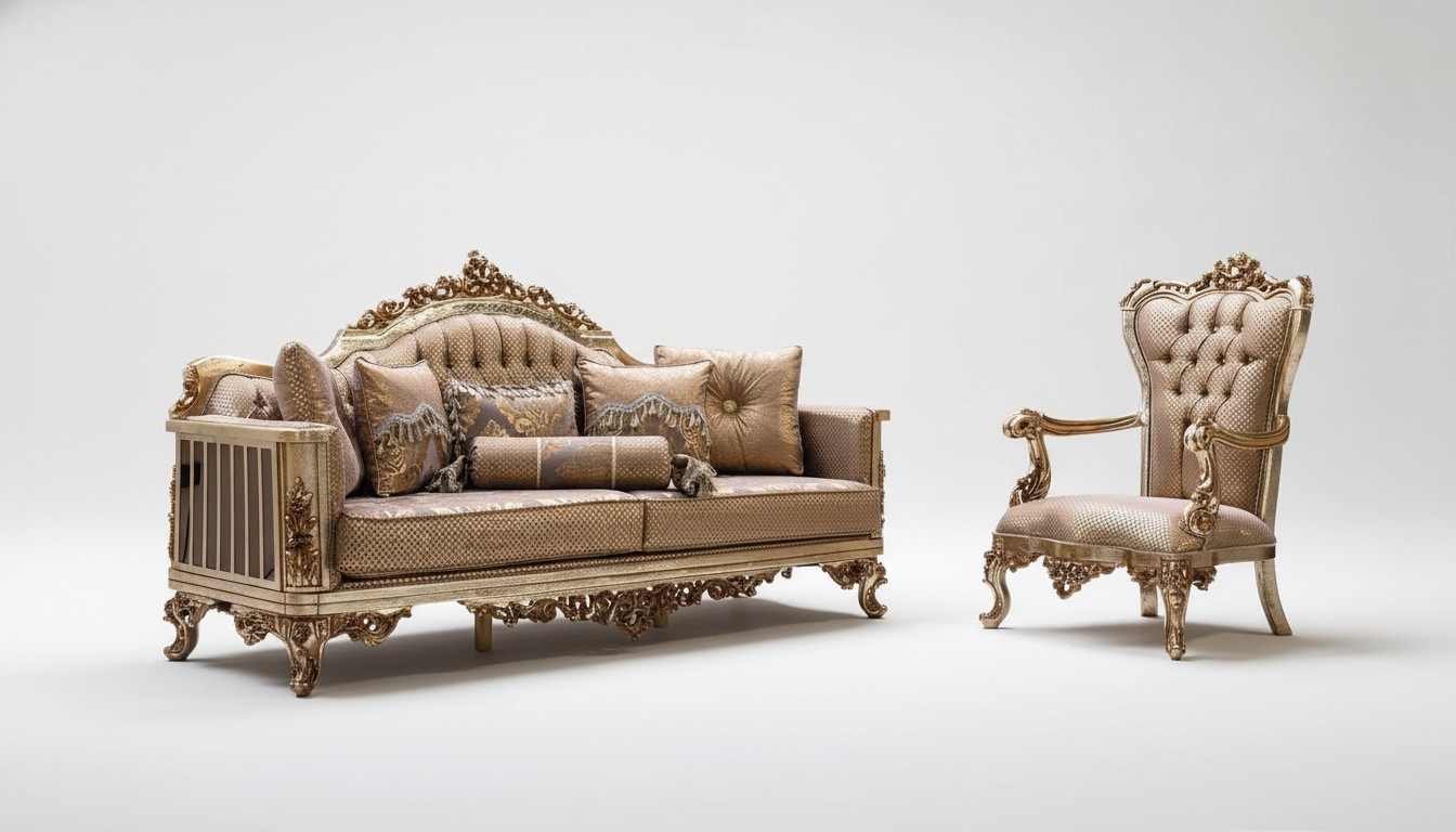 Wohnzimmer Set Sofagarnitur 3+1 Sitzer Sofa Couch Klassische Couchen