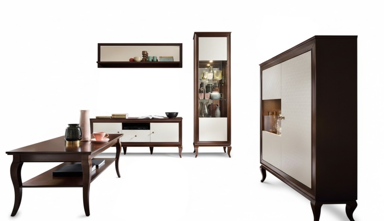 Wohnzimmer Set Vitrine Kommode Spiegel Wohnwände Kommoden Schrank