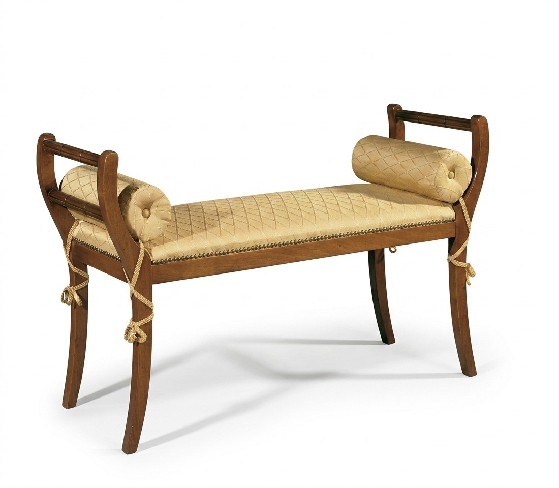 Wohnzimmer Sitzbank Klassische Hocker Polsterbank Polster Stoff Sitzmöbel