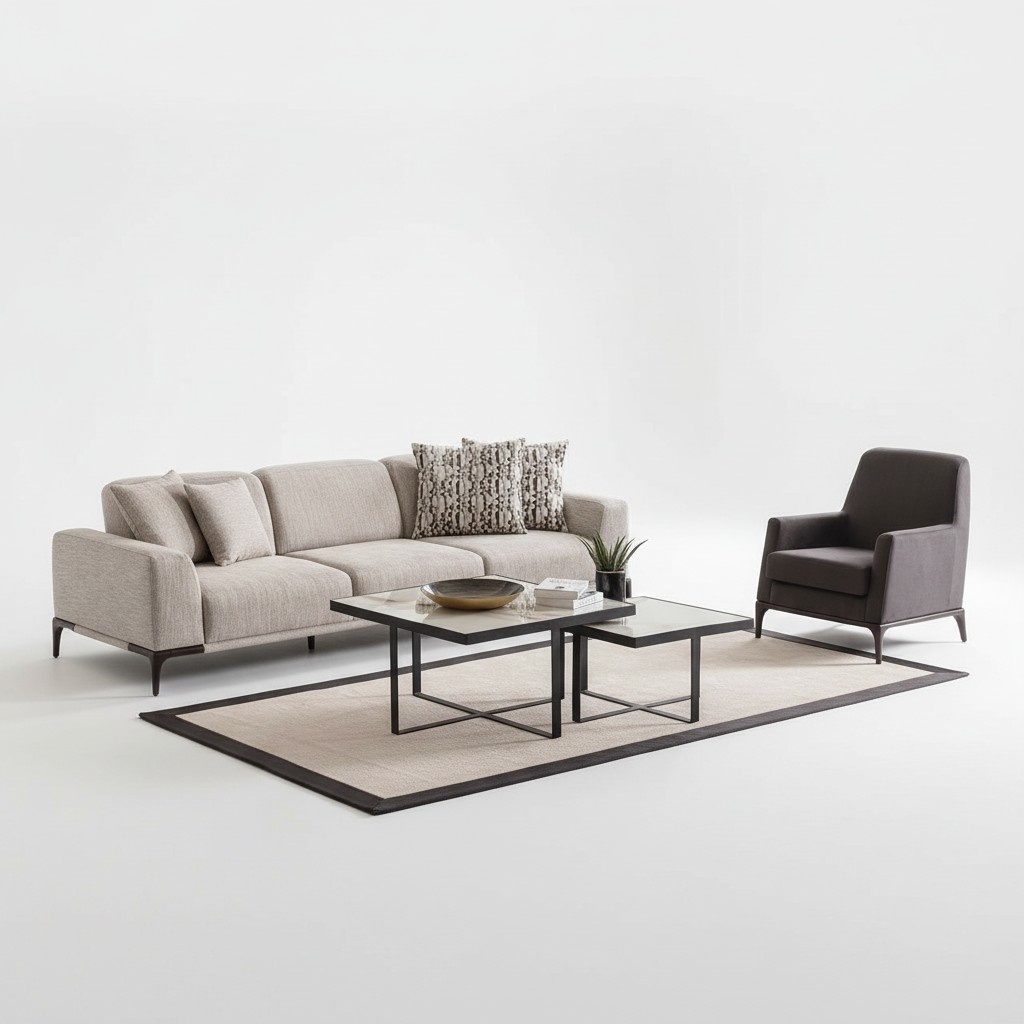 Wohnzimmer Sofa 4 Sitzer Design Stil Möbel Moderne Sofas Elegantes