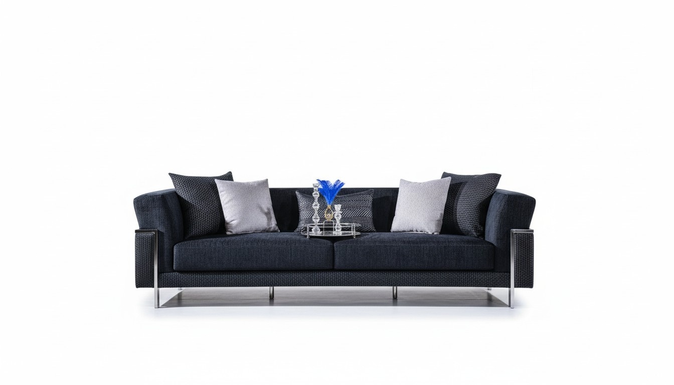 Wohnzimmer Sofagarnitur 3+1 Spiegel Couchtisch Sitzer Garnitur Design