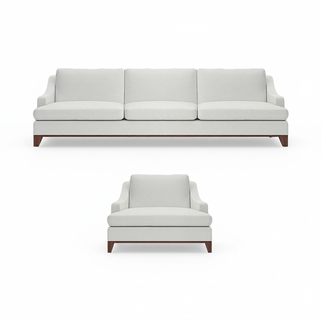 Wohnzimmer Weiß Dreisitze Sofa Couch Luxus Sessel Luxus Einrichtung