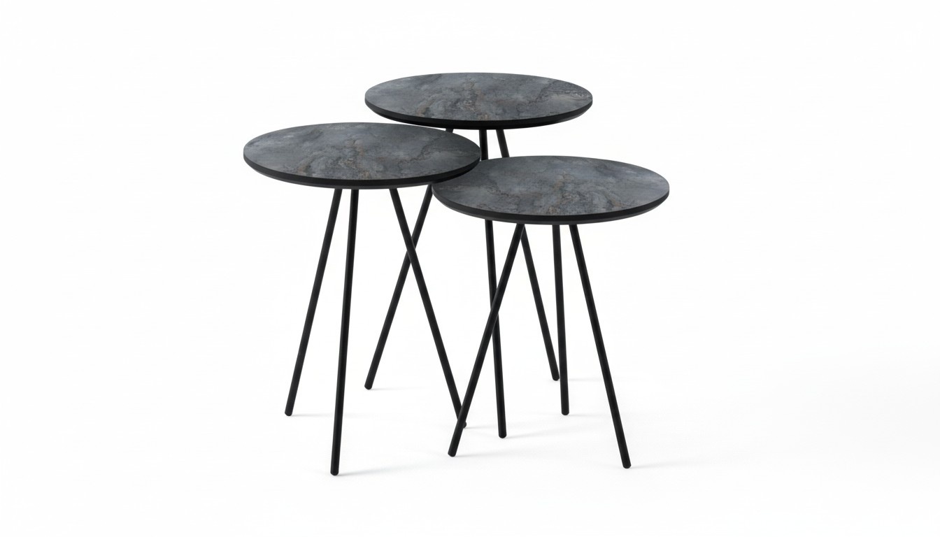 Wohnzimmertische Set 3x Beistelltische Serviertische Dekotische Tragetische