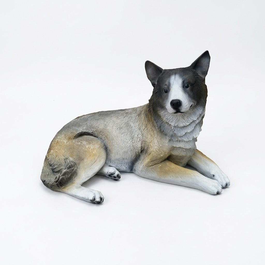 Wolfs Hund Deko Figur Statue Skulptur 43x72 cm Figuren Statuen Skulpturen