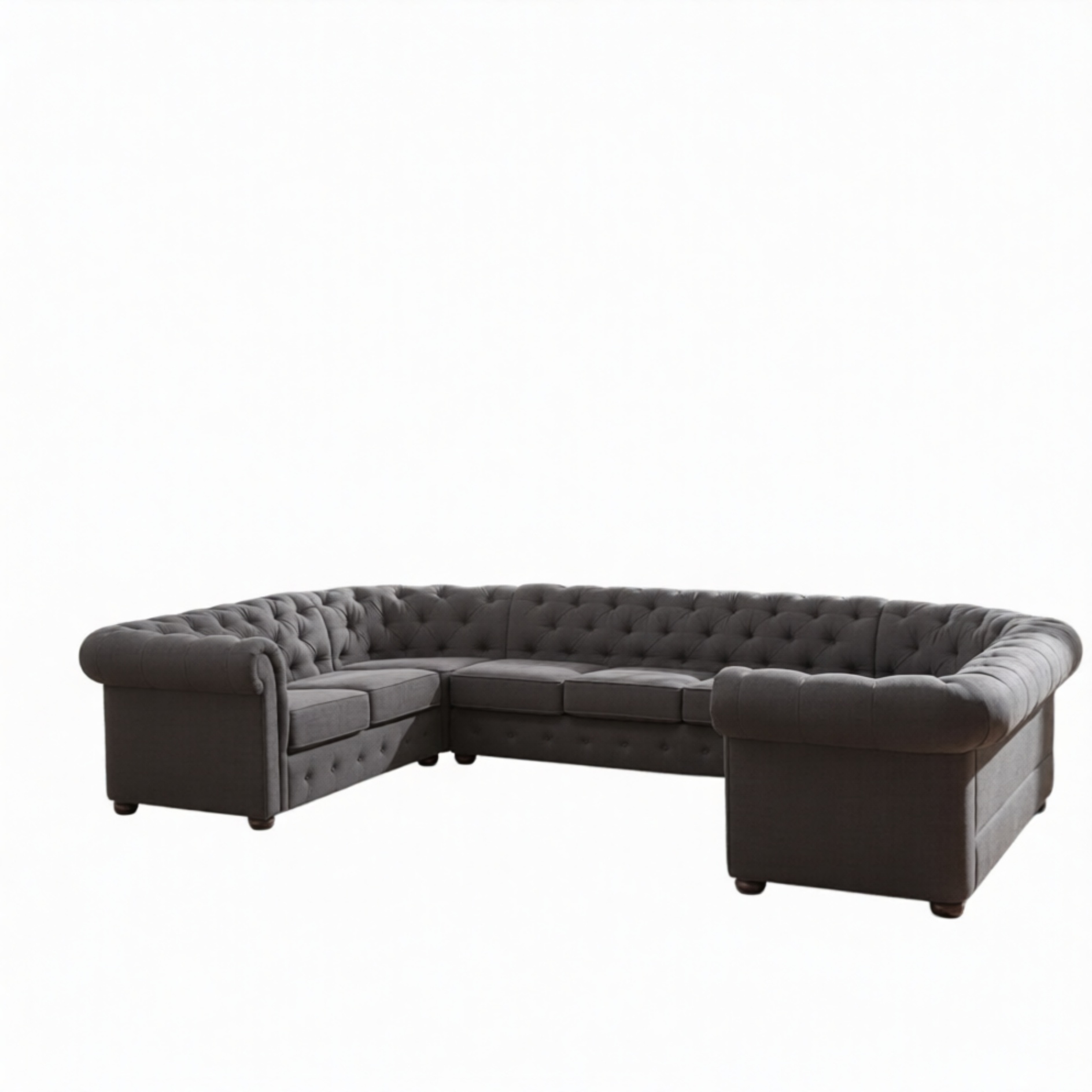 XXL Big Chesterfield Wohnlandschaft Couch Sofa Polster Eck Sitz