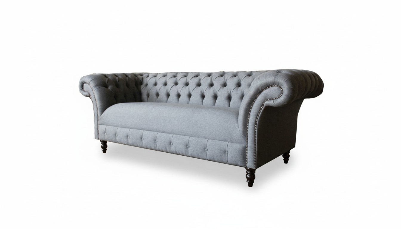 xxl Big Sofa 3 Sitzer Couch Chesterfield Polster Sitz Garnitur Stoff Textil