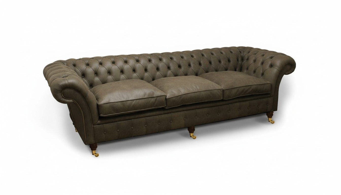 XXL Big Sofa 4 Sitzer Couch Chesterfield Polster Garnitur Leder Textil