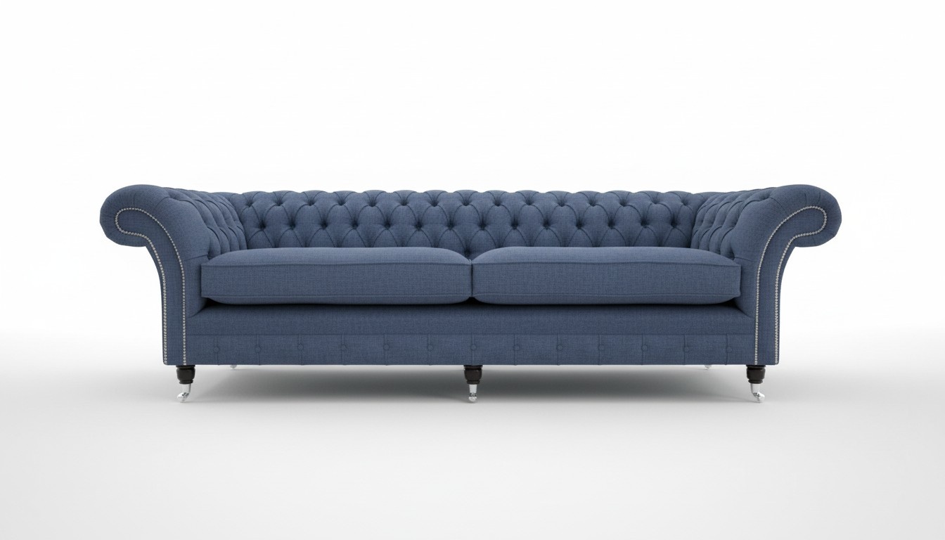 XXL Big Sofa 4 Sitzer Couch Chesterfield Polster Garnitur Leder Textil