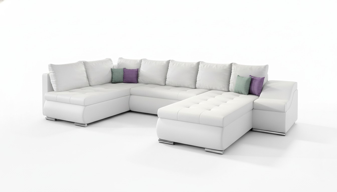 XXL Big Wohnlandschaft Couch Polster Ecksofa Sofa Couchen Sofas Textil