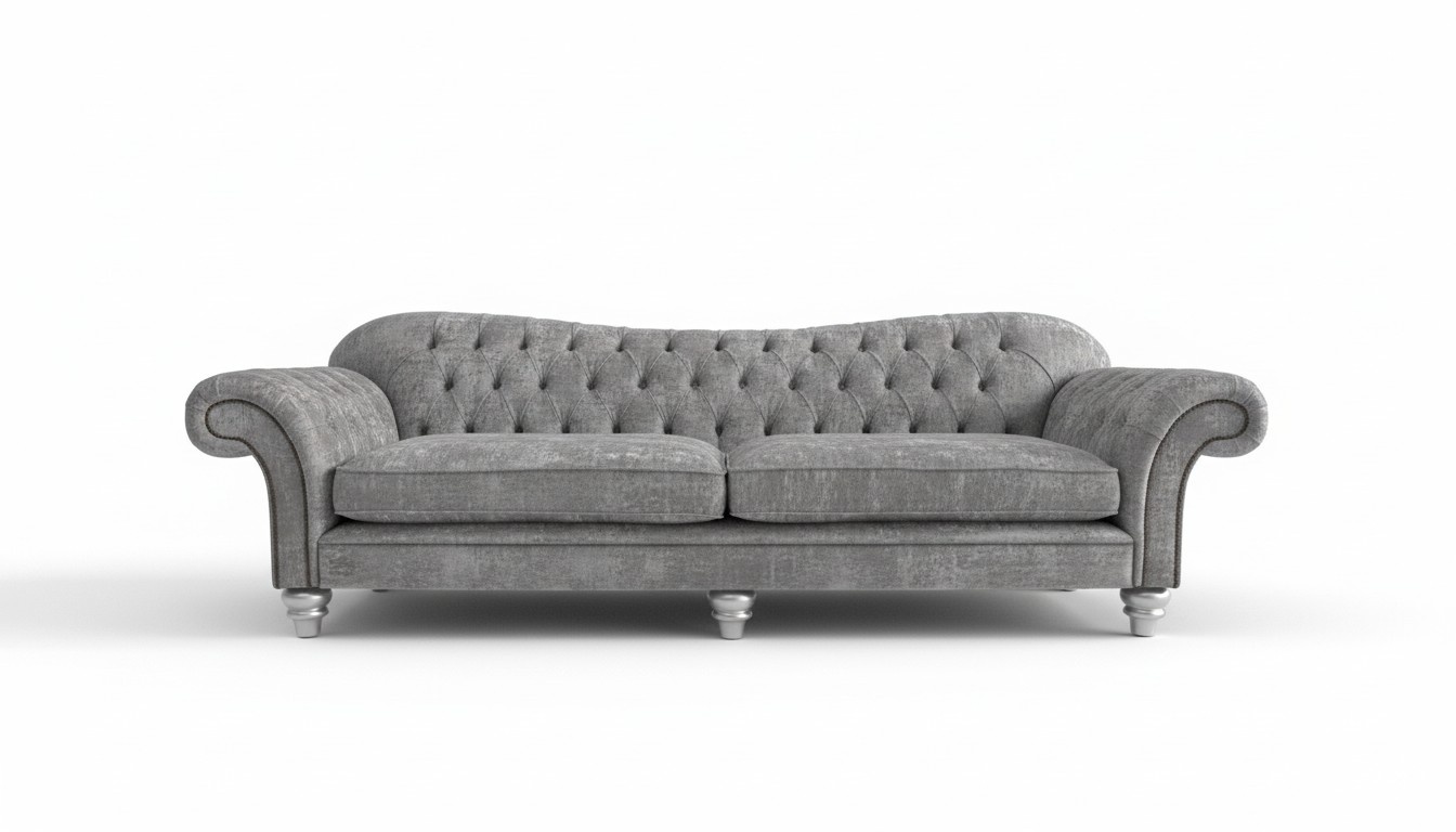 XXL Sofa 4 Sitzer Couch Chesterfield Polster Sitz Garnitur Leder Textil