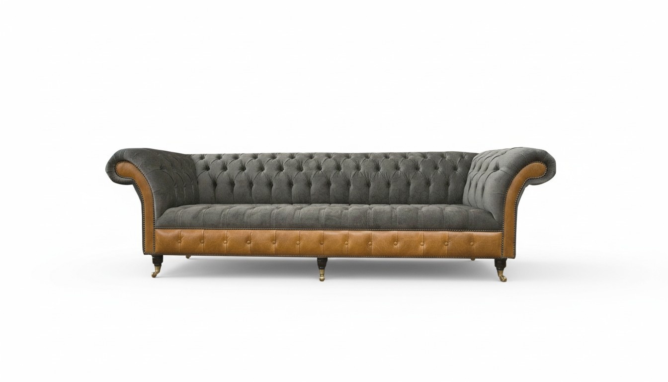 xxl Sofas Chesterfield Polster Design Luxus Sofa 4 Sitzer Leder Couchen