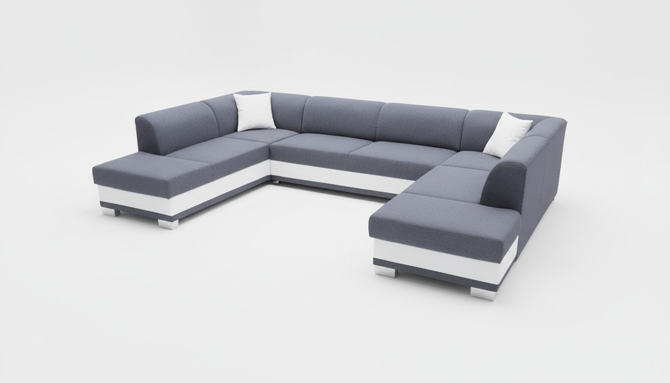 XXL Wohnlandschaft Ecksofa Couch Polster Garnitur Ecke Designer U-Form
