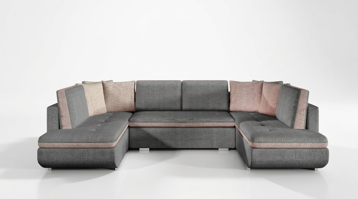 XXL Wohnlandschaft Ecksofa Sofa Couch Polster Garnitur Ecke Designer