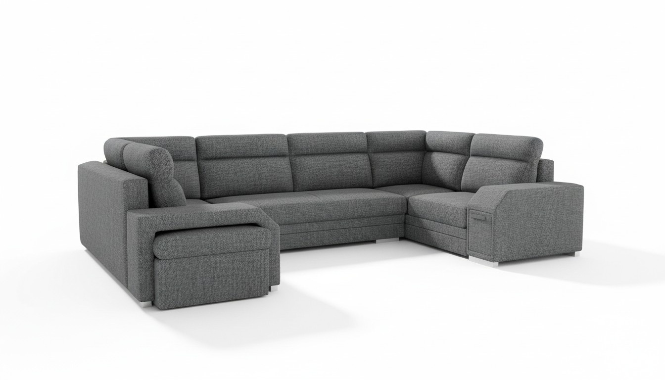 XXL Wohnlandschaft Ecksofa Sofa Couch Polster Garnitur Designer U-Form