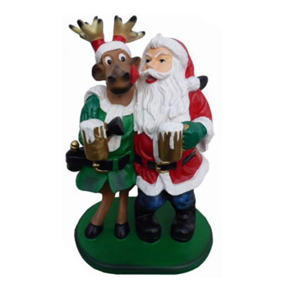 Weichnachten Rudolf Renntier Figur Statue Weihnachtsmann Figuren
