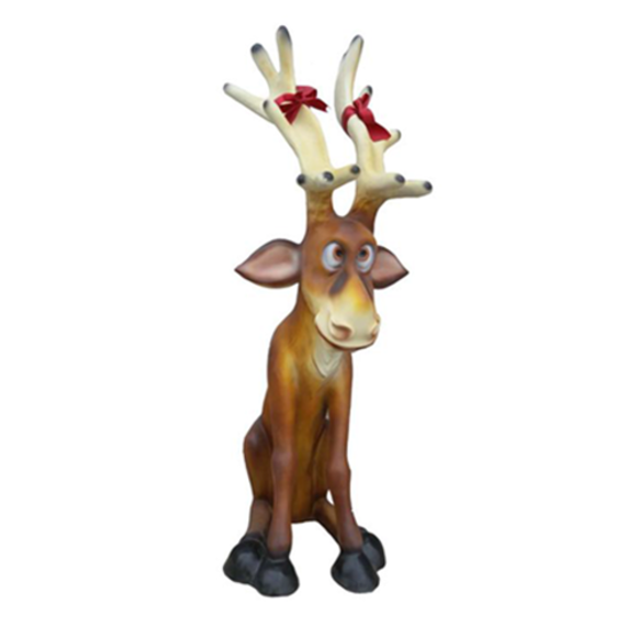 Weichnachten Rudolf Renntier Figur Statue Weihnachtsmann Figuren