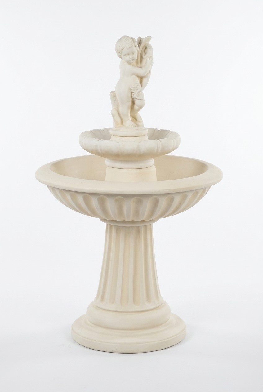 Zierbrunnen Springbrunnen 140cm Skulptur Brunnen Deko Garten Fontaine