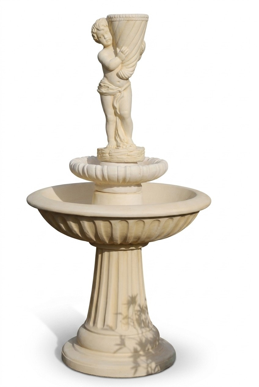 Zierbrunnen Springbrunnen 172cm Skulptur Brunnen Deko Garten Fontaine