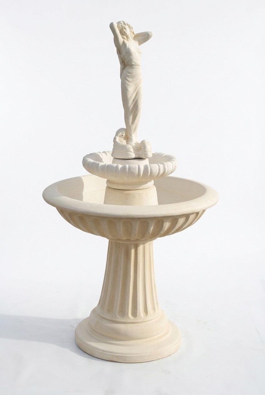 Zierbrunnen Springbrunnen Skulptur Brunnen Garten Fontaine Teich Neu