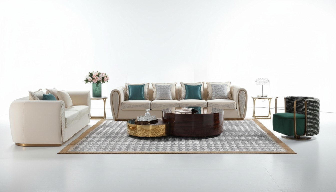 Zimmer Möbel Dreisitzer Couch Polster Neu Design Sofa Moderne Sitz Luxus Sofas