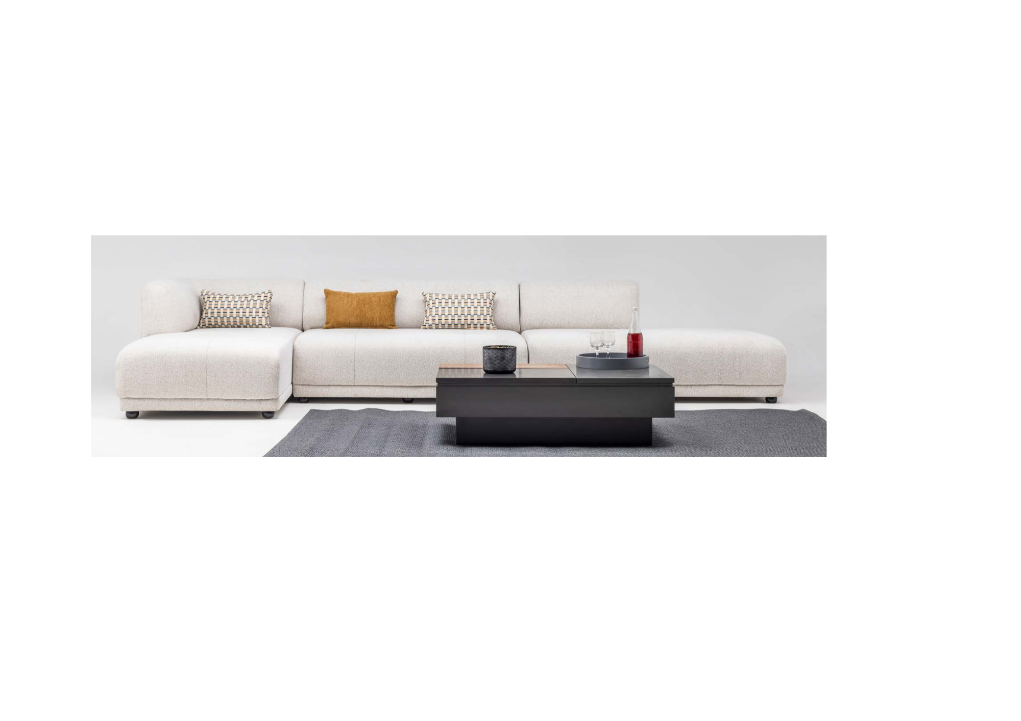 Eckgarnitur Wohnlandschaft Große Sofas L form Polstersofa Couch Stoff