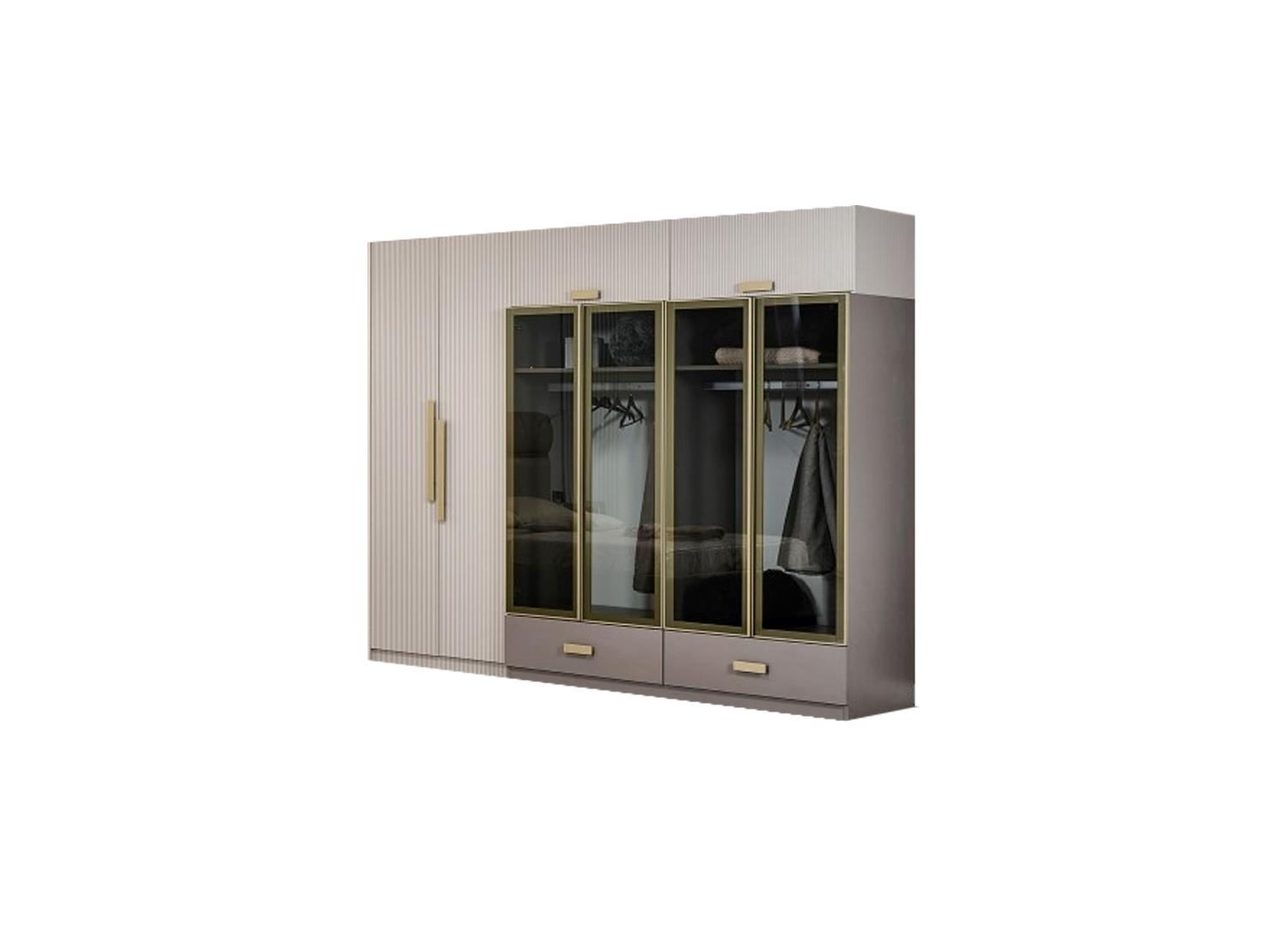 Kleiderschrank Holzschrank Schrank Holz Beige Schlafzimmer Moderne