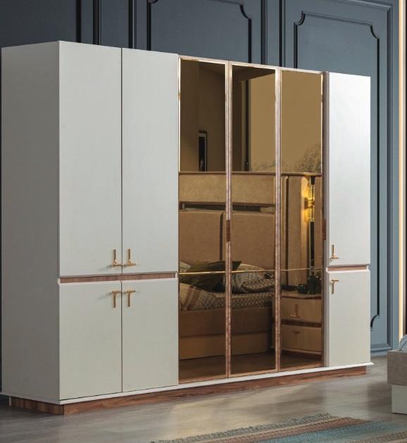 Weißer Moderner Kleiderschrank Schlafzimmer Schränke Luxus Holz Möbel