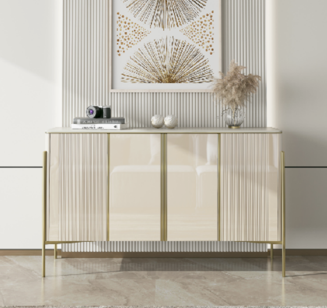 Sideboard Modern Holz Wohnzimmer Möbel Schrank Kommode Luxus Beige