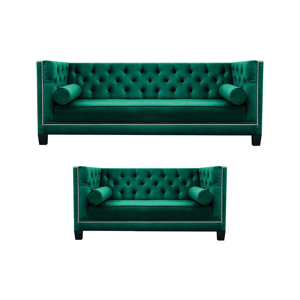 Grün Sofagarnitur Design Chesterfield Sofas Modern Couchen Sessel Sitz
