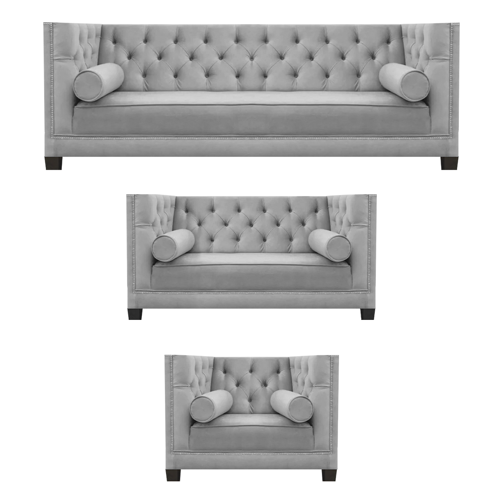 Wohnzimmer Garnitur Luxus Textil Sofagarnitur 3tlg Modern Designer 4+2+1