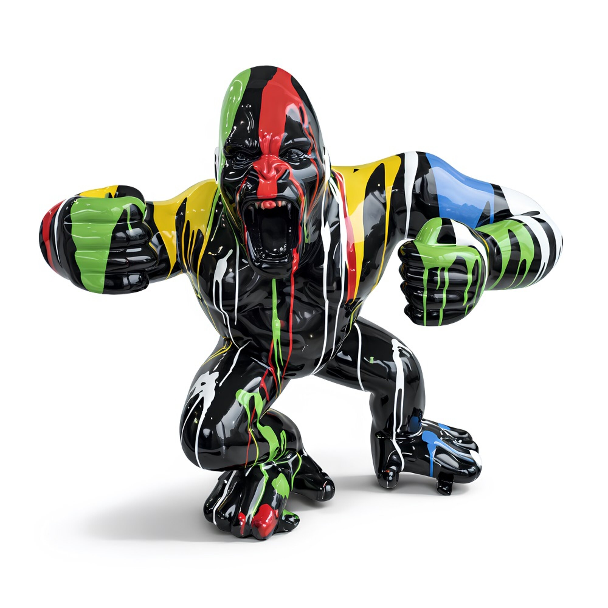 Abstrakte dekorative Figur Skulptur Figuren Statuen Skulpturen Gorilla Sofort